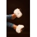 Crystal Accessorised White Feathered Ladies Slippers.